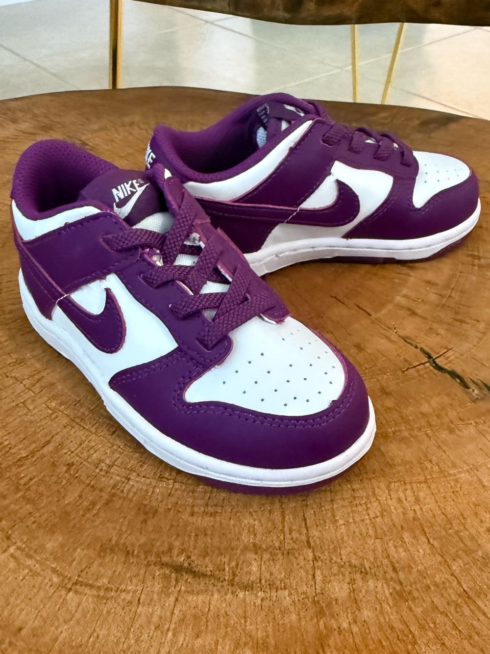 Nike Kids Purple and White Sneakers